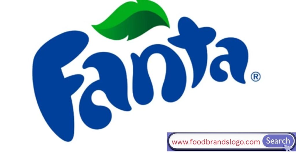 Fanta logo from 2008 to 2016 featuring bold flat design with vibrant orange and blue colors