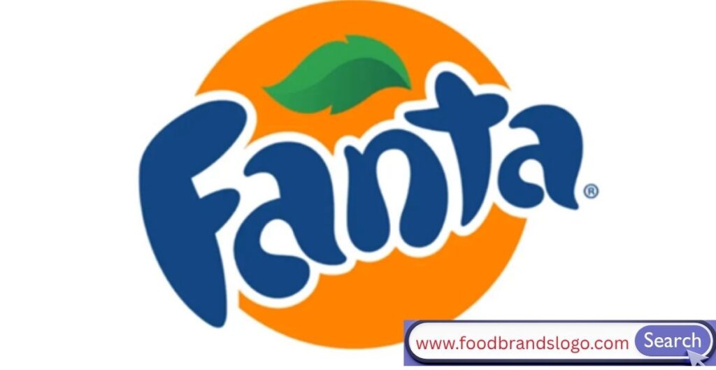 Fanta logo from 2010 to 2016 featuring geometric typography with a bold green leaf and vibrant orange-blue color palette.