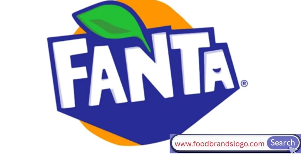 2016 Fanta logo redesign with geometric font, citrus leaf, and vibrant orange and blue colors
