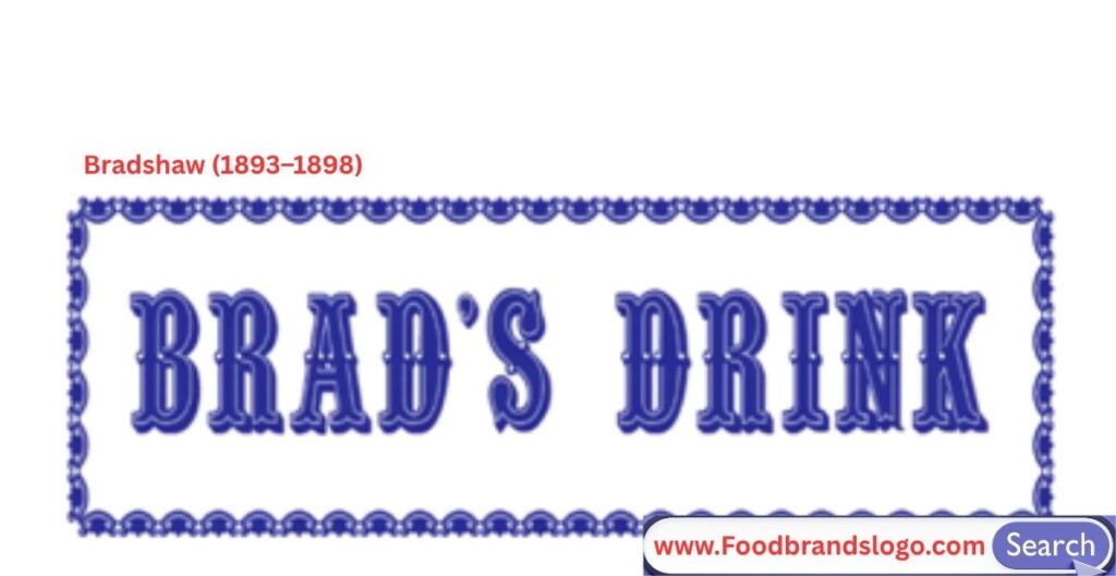 Original Bradshaw 1893–1898 Pepsi logo in vintage script font – early design of Pepsi Cola branding