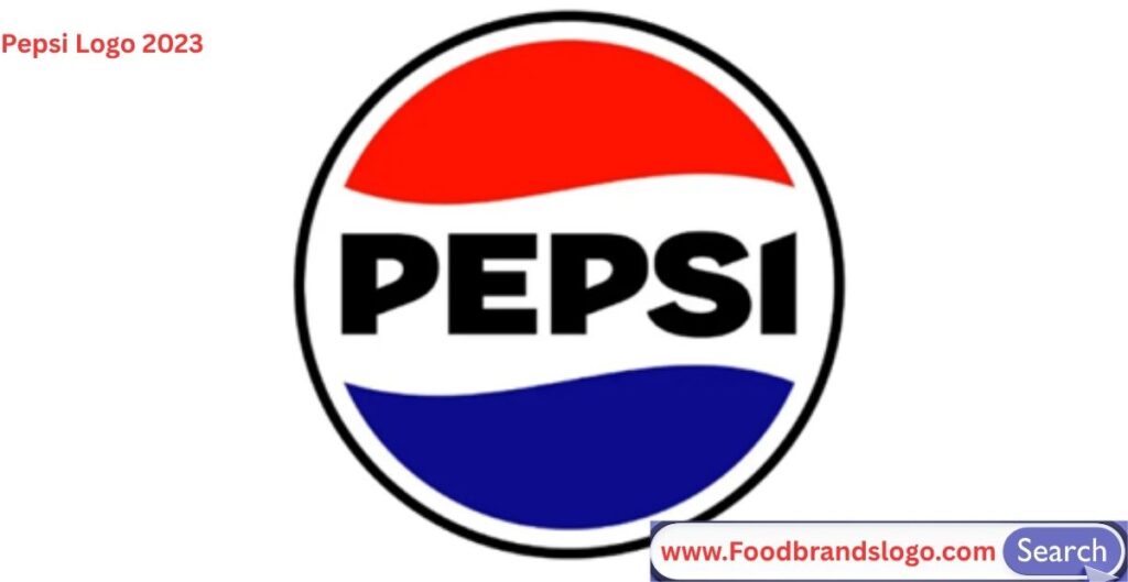 Pepsi Logo 2023 – bold red, white, and blue circular design with all-caps PEPSI wordmark inside, representing the brand’s retro-modern rebrand