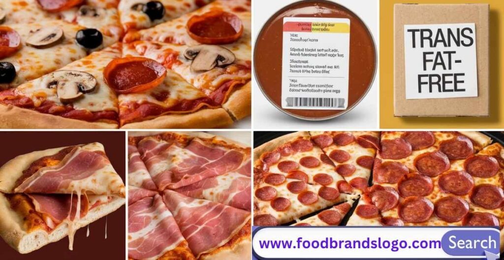 Infographic comparing junk food traits with pizza nutrition — high in fat, sodium, and refined carbs